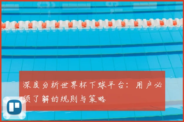 深度分析世界杯下球平台：用户必须了解的规则与策略